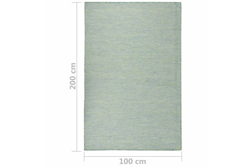Utomhusmatta plattvävd 100x200 cm turkos - Turkos - Textilier & mattor - Mattor - Utomhusmattor