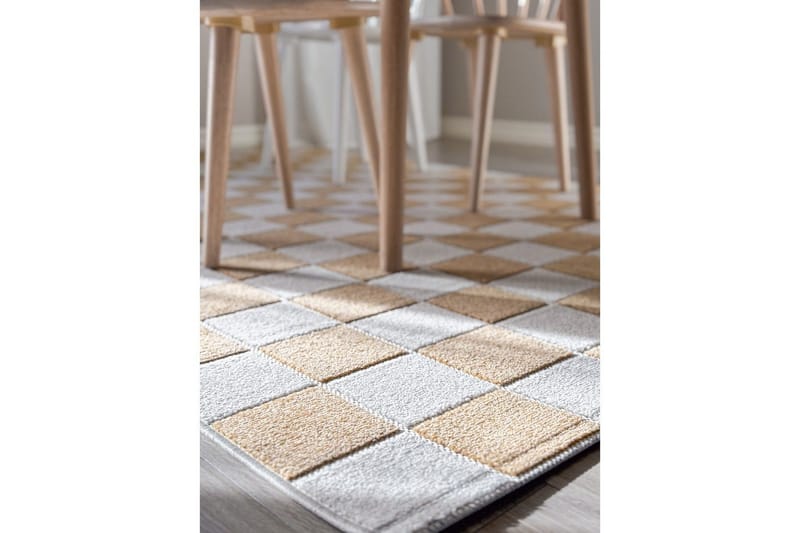 Wiltonmatta Hawaii Chess 200x200 cm, Gul - 200x200 cm, Gul - Textilier & mattor - Mattor - Utomhusmattor