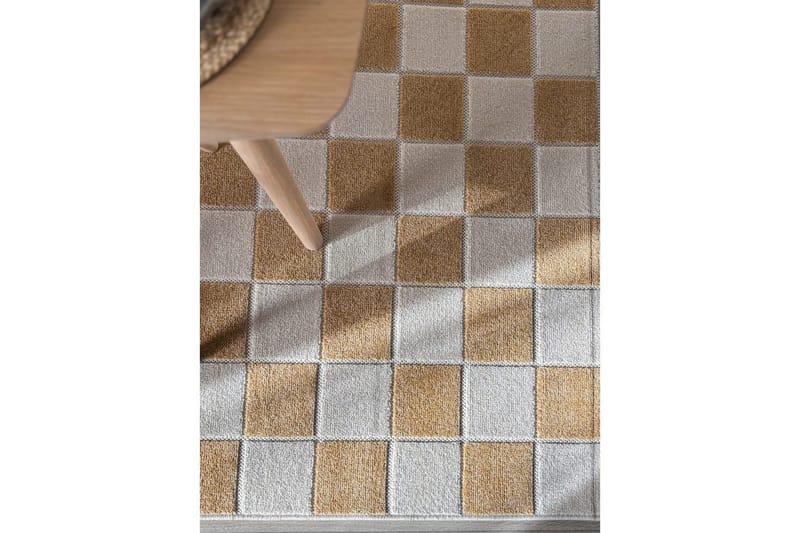 Wiltonmatta Hawaii Chess 200x290 cm, Gul - 200x290 cm, Gul - Textilier & mattor - Mattor - Utomhusmattor