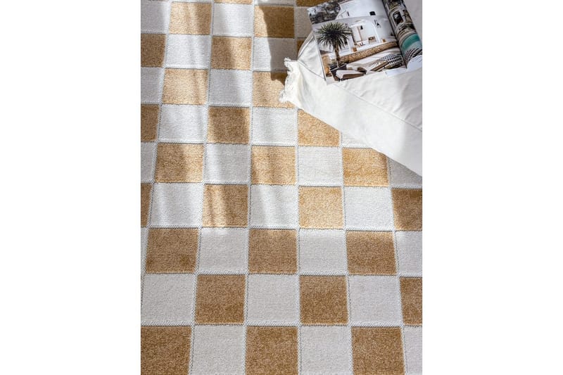 Wiltonmatta Hawaii Chess 280x280 cm, Gul - 280x280 cm, Gul - Textilier & mattor - Mattor - Utomhusmattor