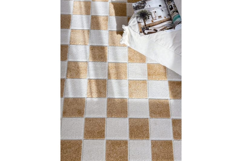 Wiltonmatta Hawaii Chess 280x280 cm, Gul - 280x280 cm, Gul - Textilier & mattor - Mattor - Utomhusmattor