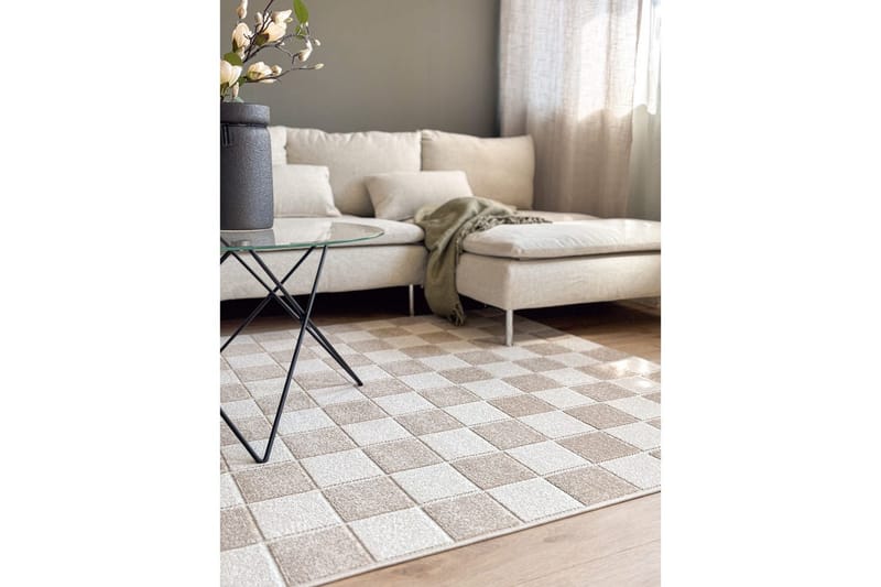Wiltonmatta Hawaii Chess 280x280 cm, Linne - 280x280 cm, Linne - Textilier & mattor - Mattor - Utomhusmattor