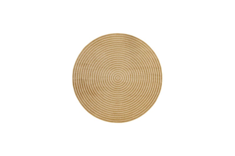 Wiltonmatta Hawaii Circle 200x200 cm, Gul - 200x200 cm, Gul - Textilier & mattor - Mattor - Utomhusmattor