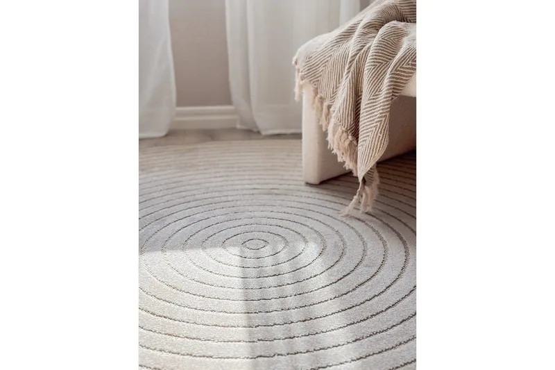 Wiltonmatta Hawaii Circle 200x200 cm, Linne - 200x200 cm, Linne - Textilier & mattor - Mattor - Stora mattor