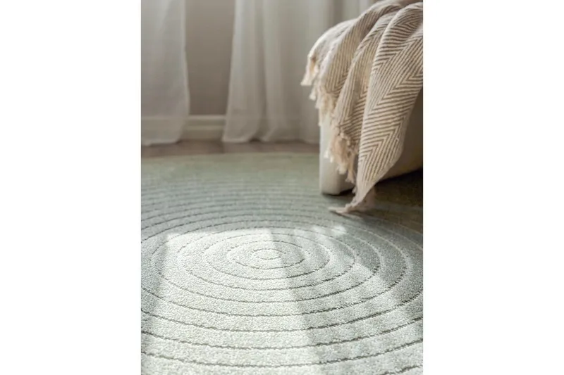 Wiltonmatta Hawaii Circle 240x240 cm, Grön - 240x240 cm, Grön - Textilier & mattor - Mattor - Utomhusmattor