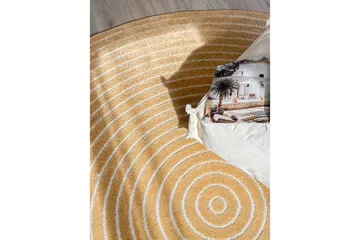 Wiltonmatta Hawaii Circle 240x240 cm, Gul - 240x240 cm, Gul - Textilier & mattor - Mattor - Små mattor