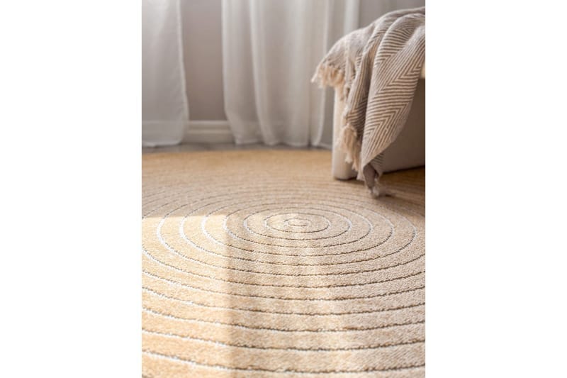 Wiltonmatta Hawaii Circle 280x280 cm, Gul - 280x280 cm, Gul - Textilier & mattor - Mattor - Utomhusmattor