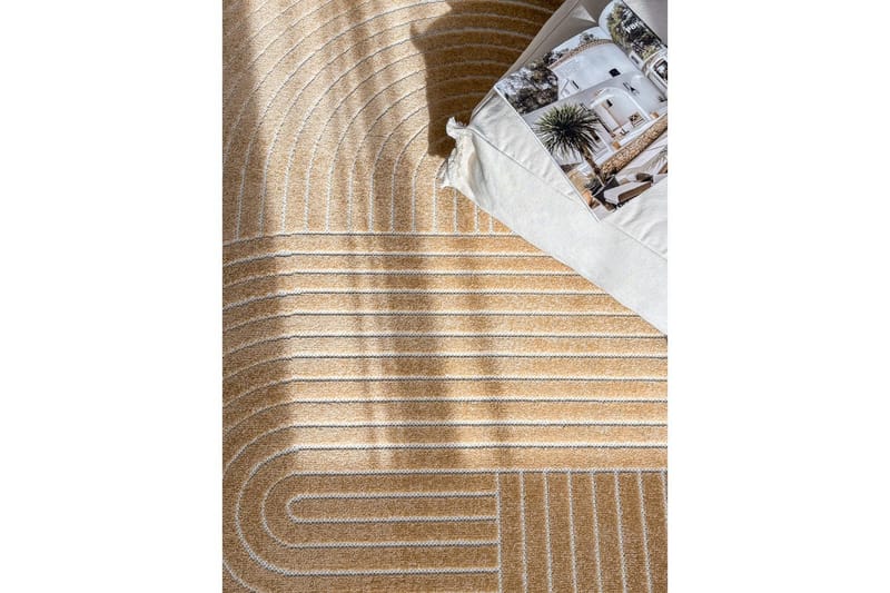 Wiltonmatta Hawaii Shape 240x240 cm, Gul - 240x240 cm, Gul - Textilier & mattor - Mattor - Utomhusmattor