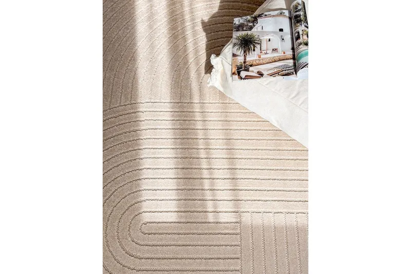 Wiltonmatta Hawaii Shape 240x240 cm, Linne - 240x240 cm, Linne - Textilier & mattor - Mattor - Utomhusmattor