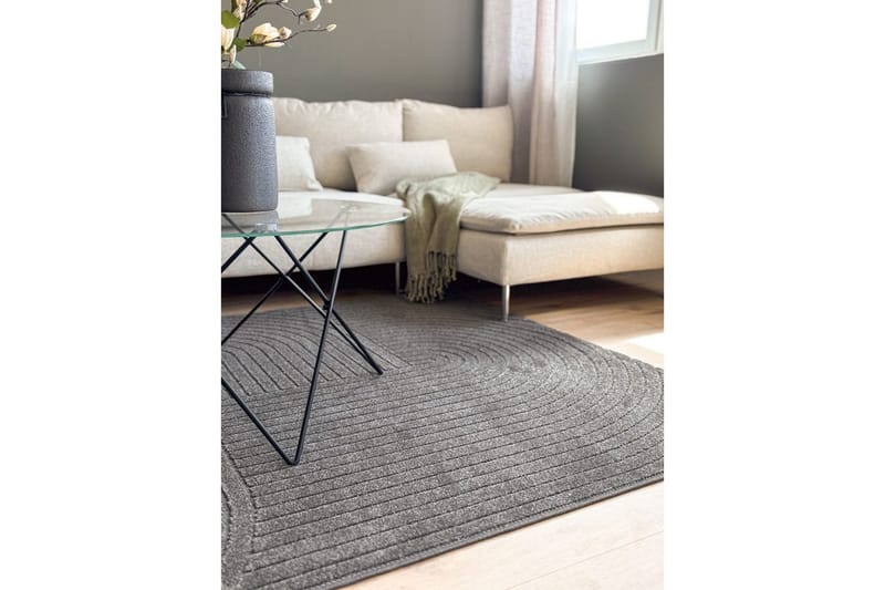 Wiltonmatta Hawaii Shape 280x280 cm, Grafit - 280x280 cm, Grafit - Textilier & mattor - Mattor - Utomhusmattor