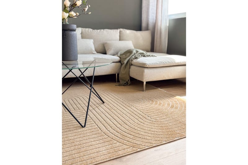 Wiltonmatta Hawaii Shape 280x280 cm, Gul - 280x280 cm, Gul - Textilier & mattor - Mattor - Utomhusmattor