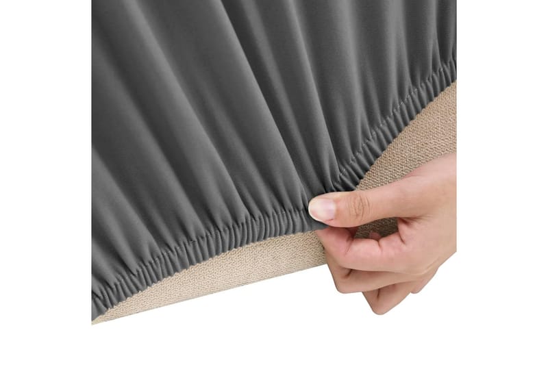 beBasic Sofföverdrag 4-sits med stretch antracit polyesterjersey - Sofföverdrag