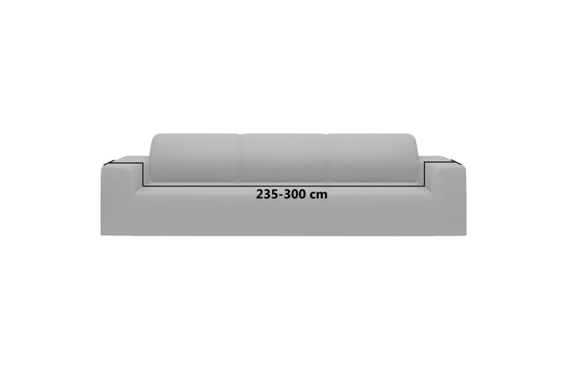 beBasic Sofföverdrag 4-sits med stretch grå polyesterjersey - Sofföverdrag