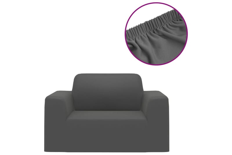 beBasic Sofföverdrag med stretch antracit polyesterjersey - Sofföverdrag