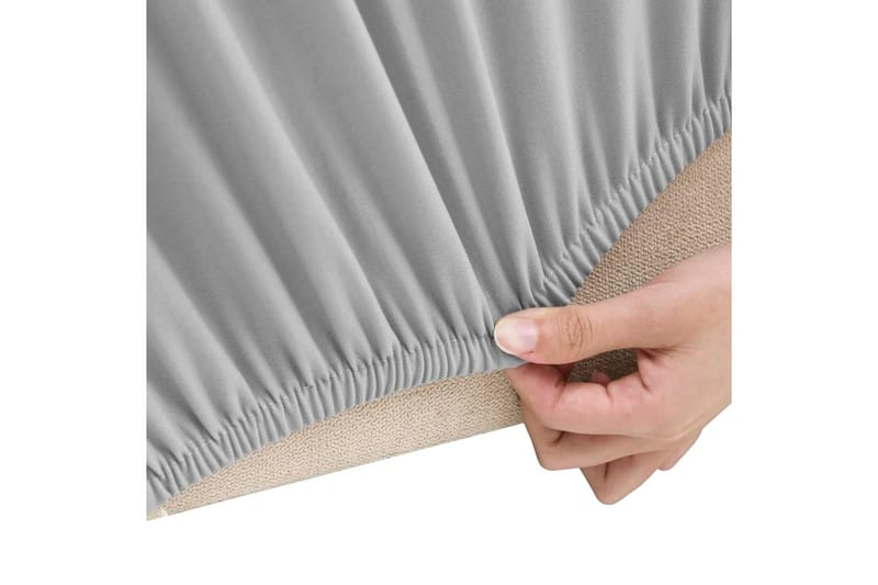 beBasic Sofföverdrag med stretch grå polyesterjersey - Sofföverdrag