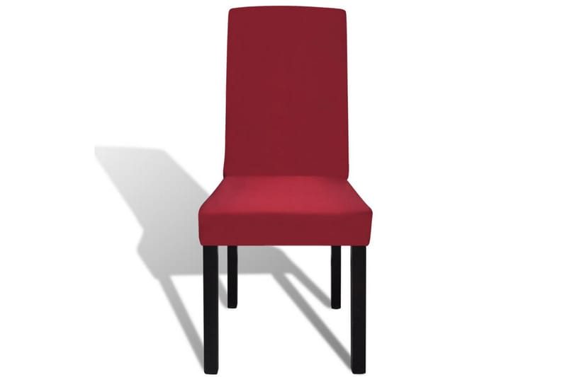 Stolsöverdrag rak modell stretch 6 st vinröd - Textilier & mattor - Möbeltextilier - Möbelöverdrag - Stolsöverdrag