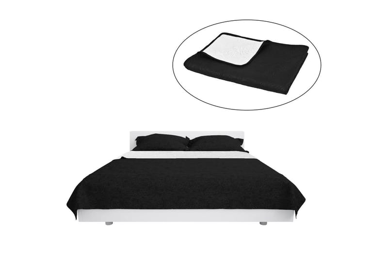 Ã–verkast dubbelsidigt 170x210 cm svart och vit - Textilier & mattor - Sängkläder