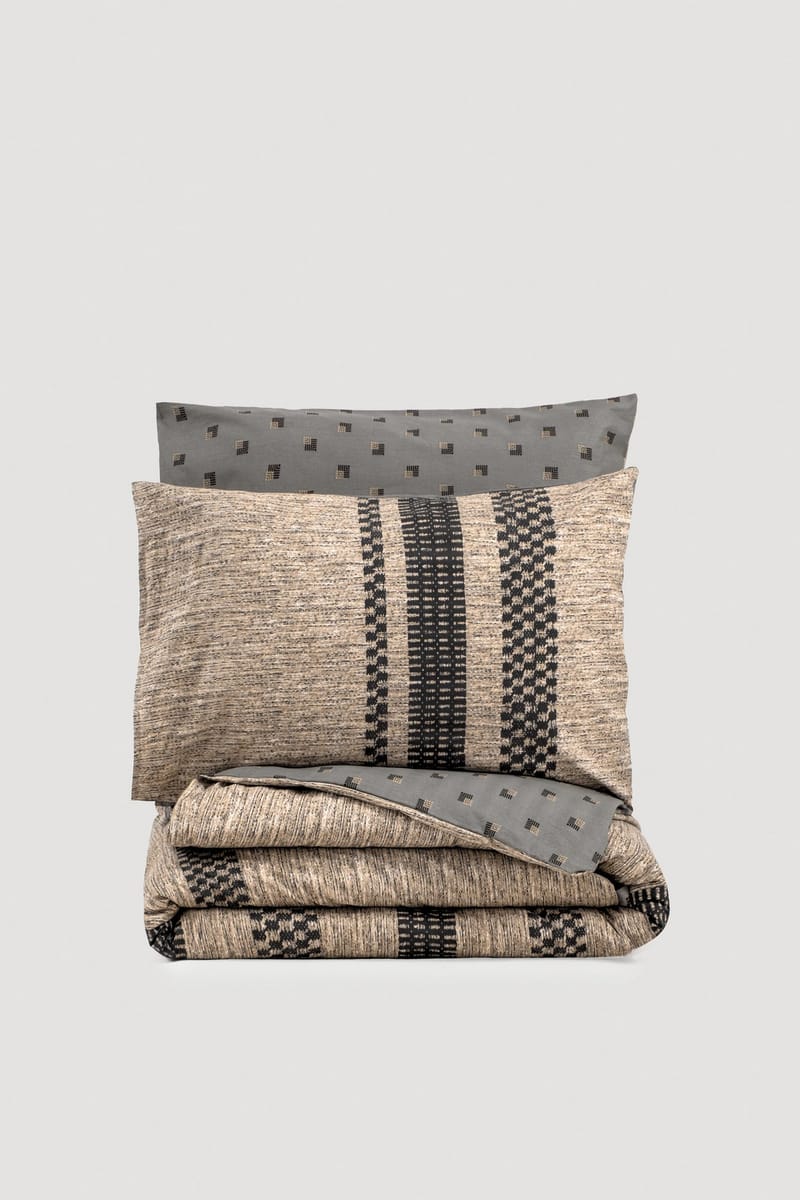 Astryn Bäddset 240x220 cm, Brun Svart Grå