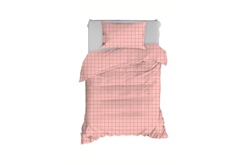 EXTEN Bäddset 2-Dels 150x210/50x60 cm Rosa/Grå - Bäddset & påslakanset - Bäddset dubbelsäng - Sängkläder