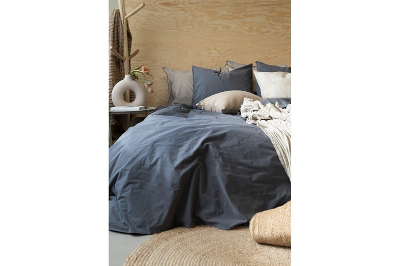 Påslakanset Dubbelsäng 3-Dels Percale - Blå - Textilier & mattor - Sängkläder - Bäddset & påslakanset - Bäddset dubbelsäng