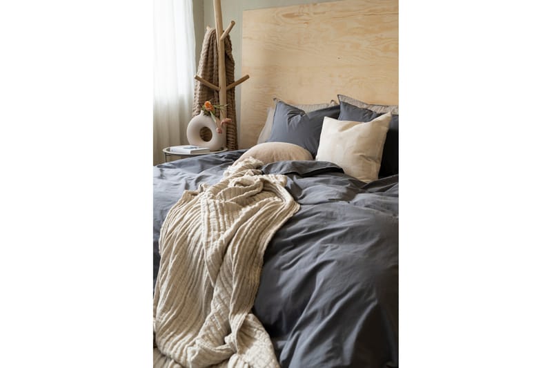 PERCALE 3-Dels Bäddset 210x220/50x60 cm Midnattblå - Borganäs - Textilier & mattor - Sängkläder - Bäddset & påslakanset - Bäddset dubbelsäng
