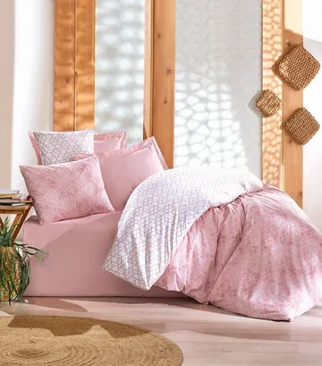 Bexheti Bäddset 240x220 cm - Rosa - Textilier & mattor - Sängkläder - Bäddset & påslakanset