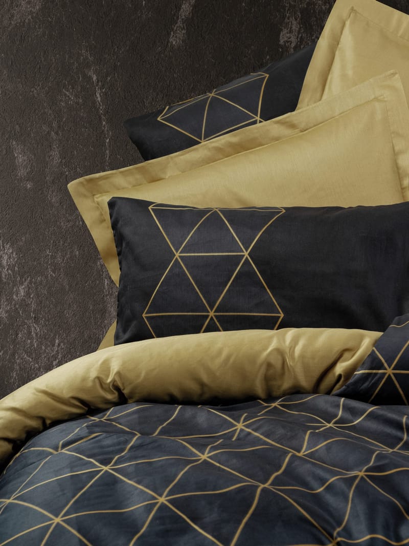 Branlor Bäddset 240x220 cm - Guld Och Svart - Textilier & mattor - Sängkläder - Bäddset & påslakanset