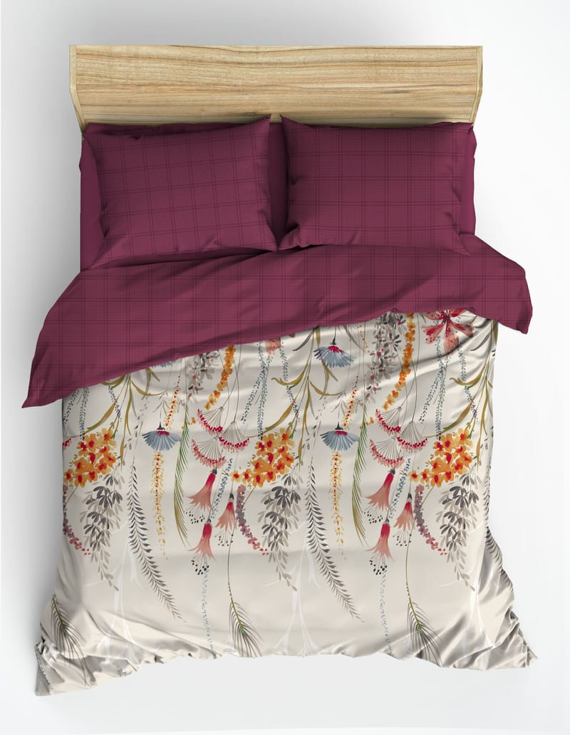 Omvyn Bäddset 240x220 cm - Klarvinröd - Textilier & mattor - Sängkläder - Bäddset & påslakanset