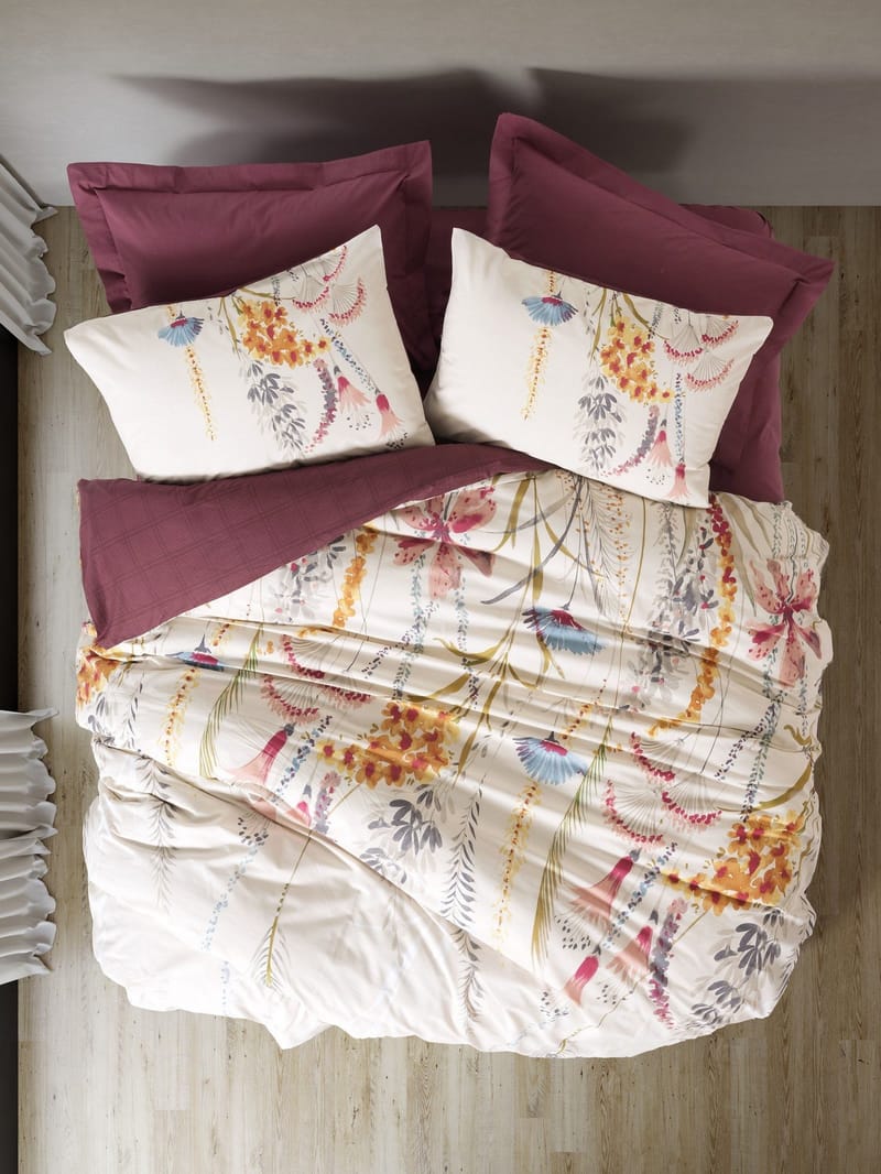 Omvyn Bäddset 240x220 cm - Klarvinröd - Textilier & mattor - Sängkläder - Bäddset & påslakanset