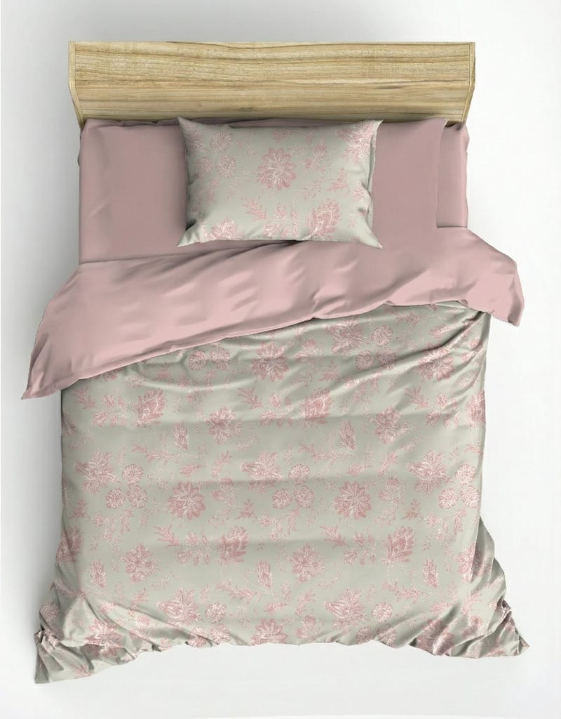 Osvian Bäddset 140x200 cm - Puder - Textilier & mattor - Sängkläder - Bäddset & påslakanset