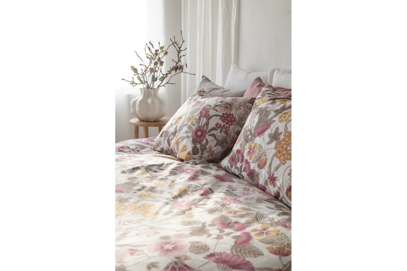Påslakan 2-Dels Set Blombacken Rosa - Rosa - Textilier & mattor - Sängkläder - Bäddset & påslakanset