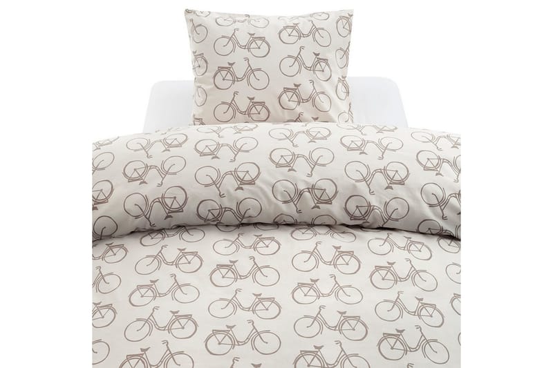 Påslakan 2-Dels Set Cykel Beige - Beige - Textilier & mattor - Sängkläder - Täcke