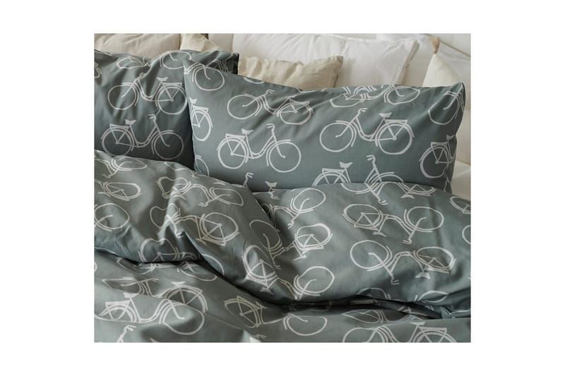 Påslakan 2-Dels Set Cykel Grön - Grön - Textilier & mattor - Sängkläder - Täcke