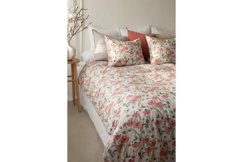 Påslakan 2-Dels Set Fleur Rosa - Rosa - Textilier & mattor - Sängkläder - Bäddset & påslakanset