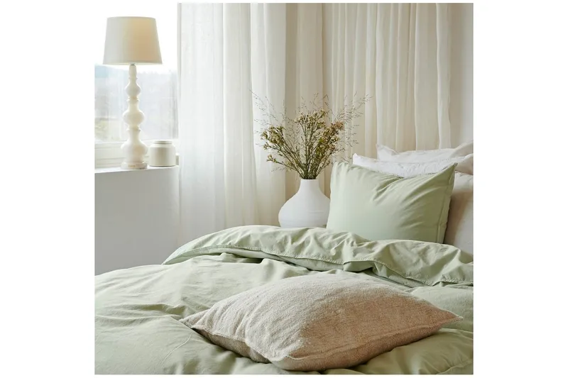 Påslakanset Dubbelsäng 3-Dels Humble - Grön - Textilier & mattor - Sängkläder - Bäddset & påslakanset