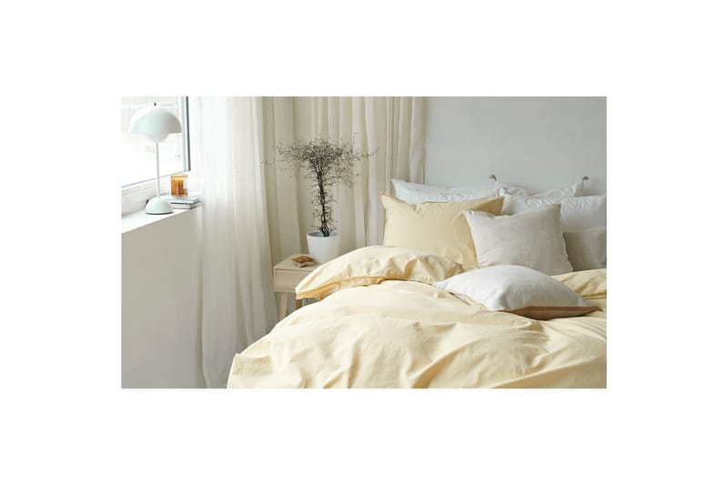 Påslakanset Dubbelsäng 3-Dels Humble - Gul - Textilier & mattor - Sängkläder - Bäddset & påslakanset