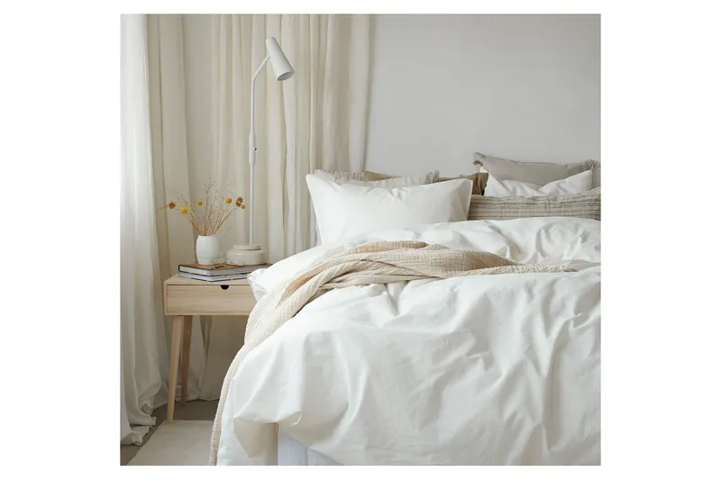 Påslakanset Dubbelsäng 3-Dels Humble - Vit - Textilier & mattor - Sängkläder - Bäddset & påslakanset