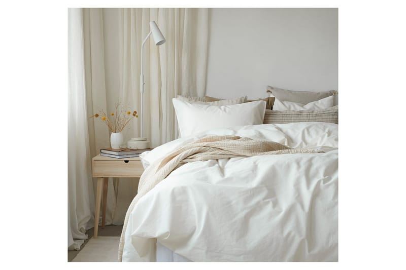 Påslakanset Dubbelsäng 3-Dels Humble - Vit - Textilier & mattor - Sängkläder - Bäddset & påslakanset