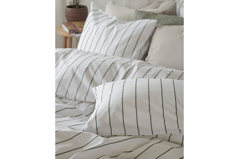 Påslakanset Dubbelsäng 3-Dels Saga - Grön - Textilier & mattor - Sängkläder - Bäddset & påslakanset