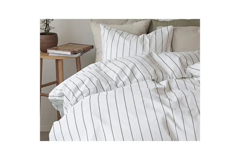 Påslakanset Dubbelsäng 3-Dels Saga - Grön - Textilier & mattor - Sängkläder - Bäddset & påslakanset