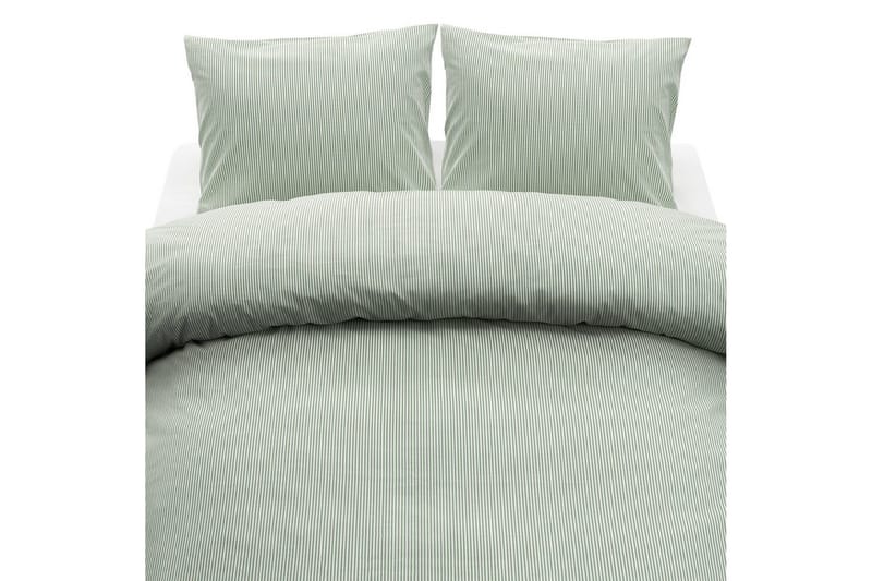 Påslakanset Dubbelsäng 3-Dels Thelma Stripe Grön