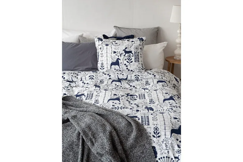 Påslakanset Enkelsäng 2-Dels Äppelbo - Marinblå - Textilier & mattor - Sängkläder - Bäddset & påslakanset