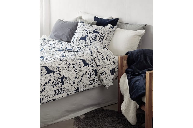 Påslakanset Enkelsäng 2-Dels Äppelbo - Marinblå - Textilier & mattor - Sängkläder - Bäddset & påslakanset
