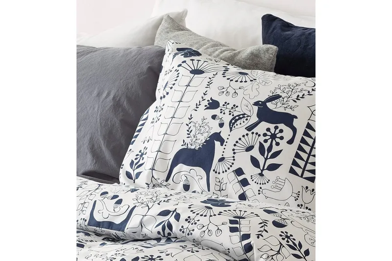 Påslakanset Enkelsäng 2-Dels Äppelbo - Marinblå - Textilier & mattor - Sängkläder - Bäddset & påslakanset