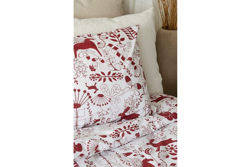 Påslakanset Enkelsäng 2-Dels Äppelbo - Röd - Textilier & mattor - Sängkläder - Bäddset & påslakanset