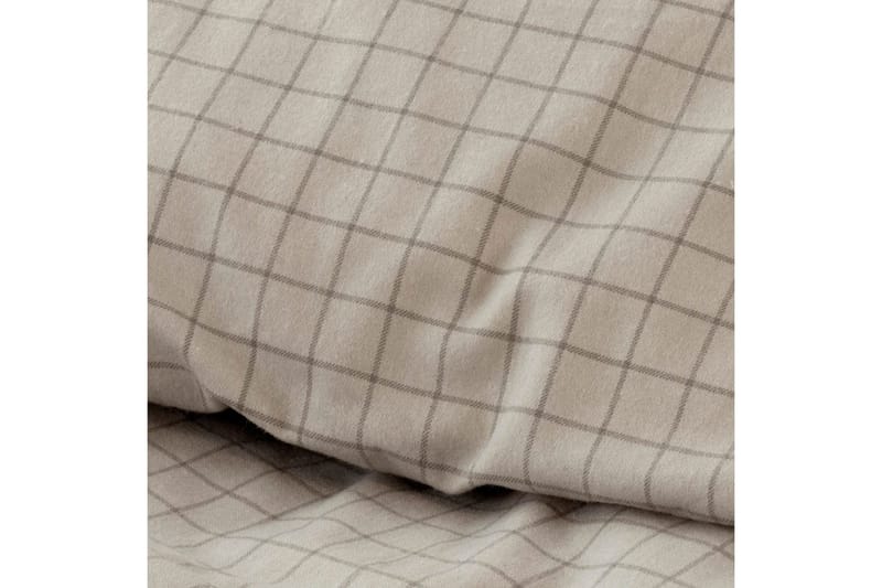 Påslakanset Enkelsäng 2-Dels Birger Flanell - Greige - Textilier & mattor - Sängkläder - Täcke - Enkeltäcke