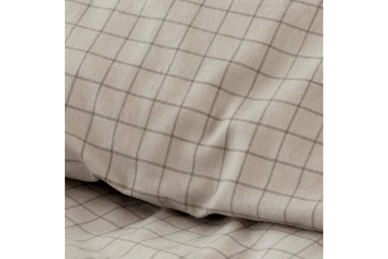 Påslakanset Enkelsäng 2-Dels Birger Flanell - Greige - Textilier & mattor - Sängkläder - Täcke - Enkeltäcke