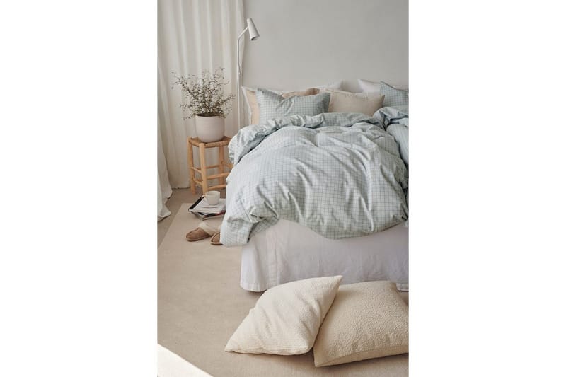 Påslakanset Enkelsäng 2-Dels Birger Flanell - Grön - Textilier & mattor - Sängkläder - Bäddset & påslakanset