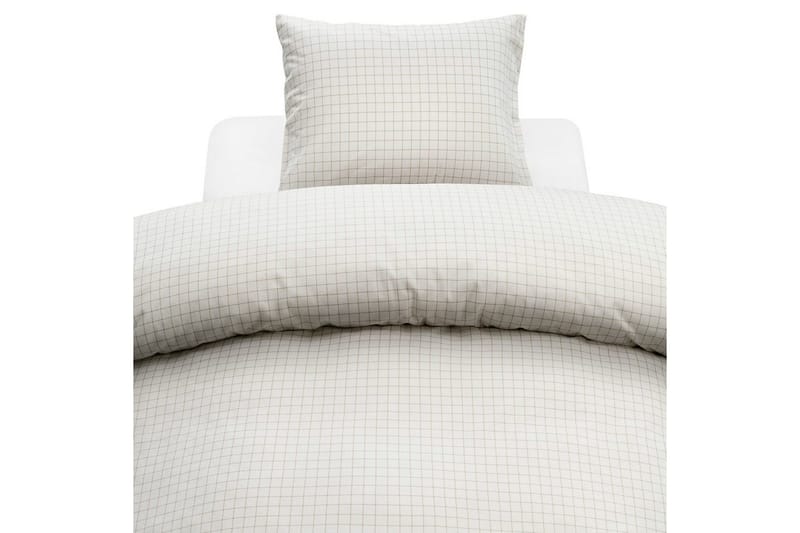 Påslakanset Enkelsäng 2-Dels Birger Flanell, Offwhite