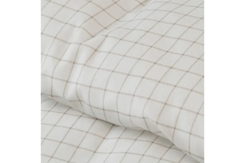 Påslakanset Enkelsäng 2-Dels Birger Flanell - Offwhite - Textilier & mattor - Sängkläder - Täcke - Enkeltäcke